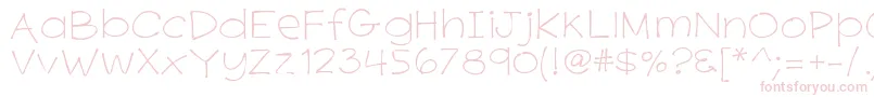 K26primrosepeach Font – Pink Fonts on White Background