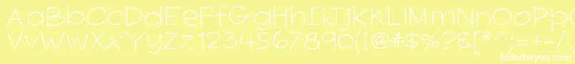 K26primrosepeach Font – White Fonts on Yellow Background