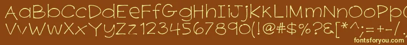 K26primrosepeach Font – Yellow Fonts on Brown Background