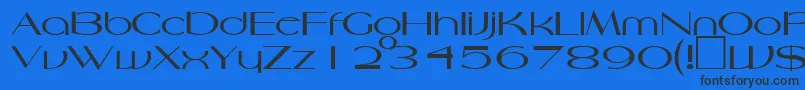 HarlesdenRegularDb Font – Black Fonts on Blue Background