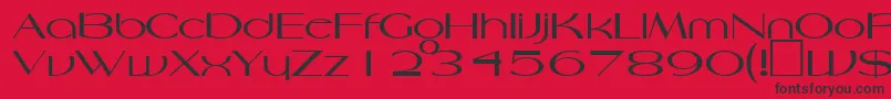HarlesdenRegularDb Font – Black Fonts on Red Background