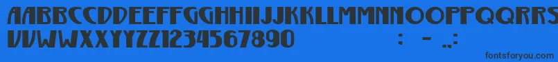 GurindamTebal Font – Black Fonts on Blue Background
