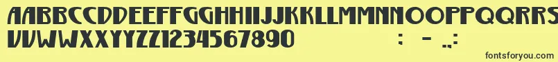 GurindamTebal Font – Black Fonts on Yellow Background