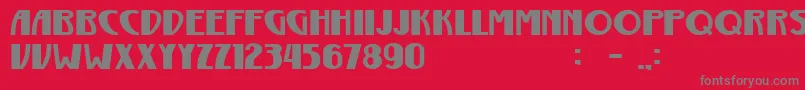 GurindamTebalフォントについての詳細 フォントGurindamTebal – 赤い背景に灰色の文字
