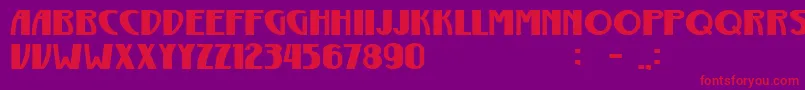 GurindamTebal Font – Red Fonts on Purple Background