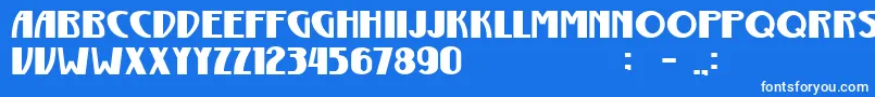 フォントGurindamTebal – 青い背景に白い文字