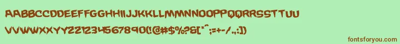 Wickermanrotate Font – Brown Fonts on Green Background