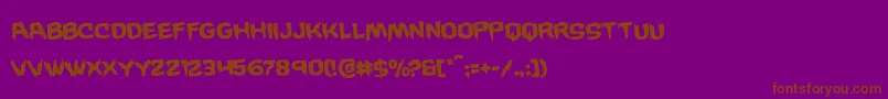 Wickermanrotate Font – Brown Fonts on Purple Background