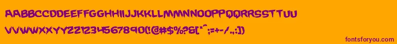 More about Wickermanrotate Font Wickermanrotate Font – Purple Fonts on Orange Background