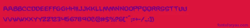 Wickermanrotate Font – Purple Fonts on Red Background