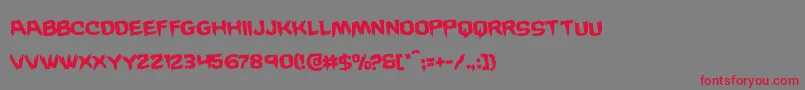Wickermanrotate Font – Red Fonts on Gray Background