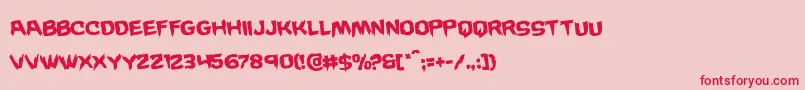 Wickermanrotate Font – Red Fonts on Pink Background
