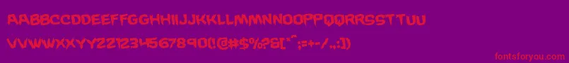 Wickermanrotate Font – Red Fonts on Purple Background
