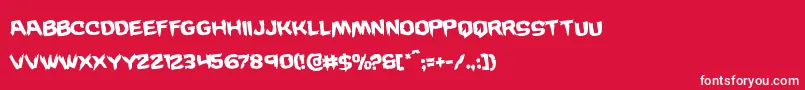 Wickermanrotate Font – White Fonts on Red Background
