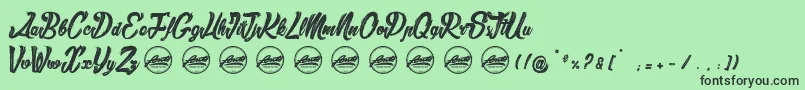 SlamersPersonaluseonly Font – Black Fonts on Green Background