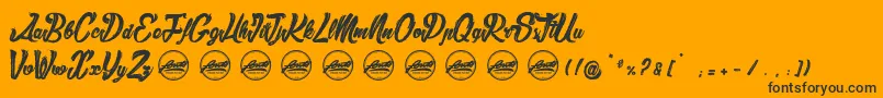 SlamersPersonaluseonly Font – Black Fonts on Orange Background