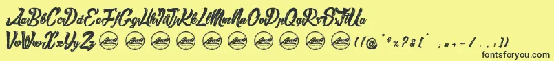 SlamersPersonaluseonly Font – Black Fonts on Yellow Background