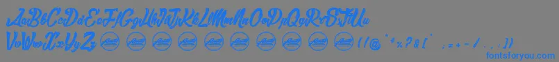 SlamersPersonaluseonly Font – Blue Fonts on Gray Background