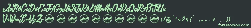 SlamersPersonaluseonly Font – Green Fonts on Black Background