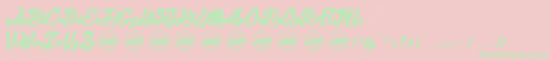 SlamersPersonaluseonly Font – Green Fonts on Pink Background