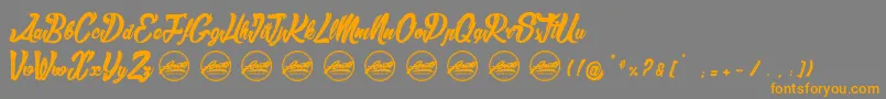 SlamersPersonaluseonly Font – Orange Fonts on Gray Background