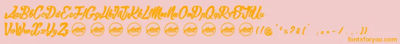 SlamersPersonaluseonly Font – Orange Fonts on Pink Background