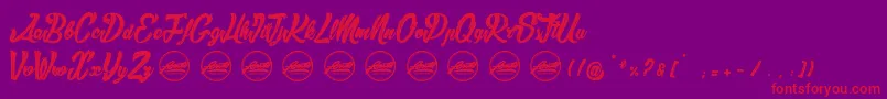 SlamersPersonaluseonly Font – Red Fonts on Purple Background