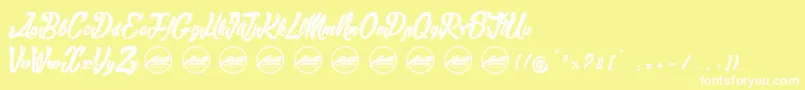 SlamersPersonaluseonly Font – White Fonts on Yellow Background