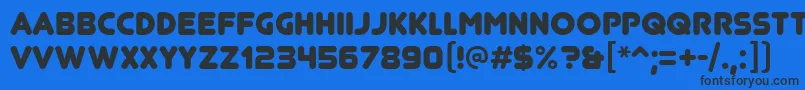 JunegullRg Font – Black Fonts on Blue Background