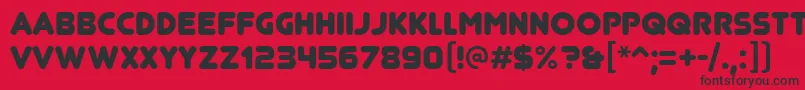 JunegullRg Font – Black Fonts on Red Background