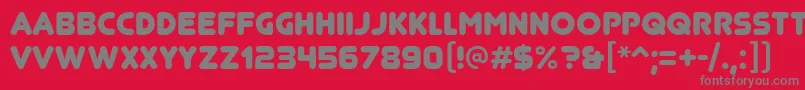 JunegullRg Font – Gray Fonts on Red Background