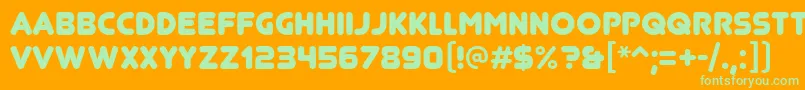 JunegullRg Font – Green Fonts on Orange Background