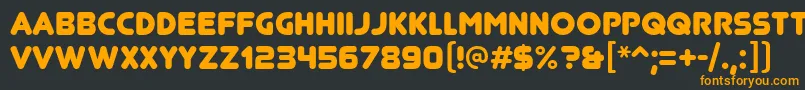 JunegullRg Font – Orange Fonts on Black Background