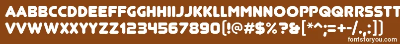 JunegullRg Font – White Fonts on Brown Background