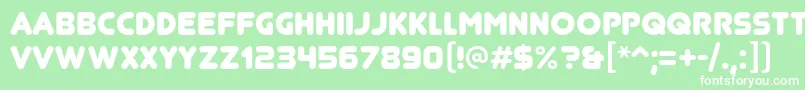 JunegullRg Font – White Fonts on Green Background