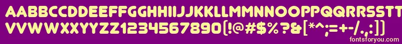 JunegullRg Font – Yellow Fonts on Purple Background