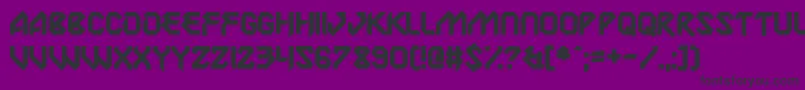フォントLabPulsar – 紫の背景に黒い文字