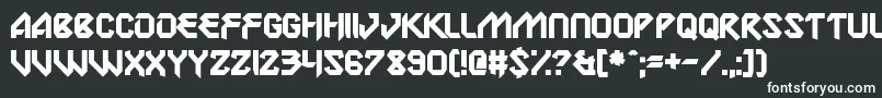 Шрифт LabPulsar – белые шрифты на чёрном фоне
