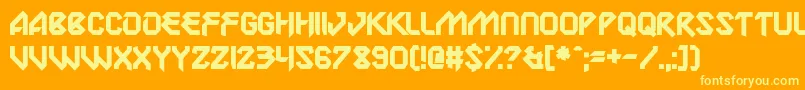 LabPulsar Font – Yellow Fonts on Orange Background