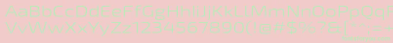 Exo2Lightexpanded Font – Green Fonts on Pink Background