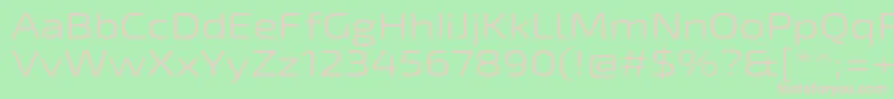 Exo2Lightexpanded Font – Pink Fonts on Green Background