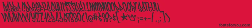 Funboy Font – Black Fonts on Red Background