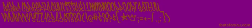 Funboy Font – Brown Fonts on Purple Background