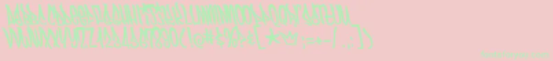 Funboy Font – Green Fonts on Pink Background