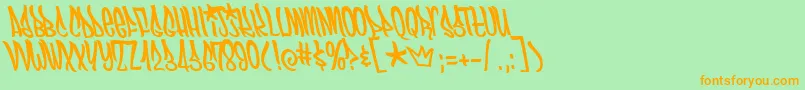 Funboy Font – Orange Fonts on Green Background