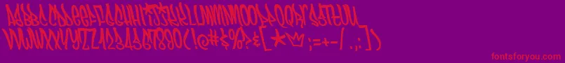 Funboy Font – Red Fonts on Purple Background