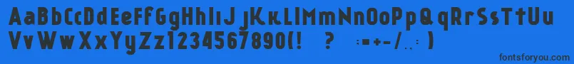 KР°nkinFreeFont Font – Black Fonts on Blue Background