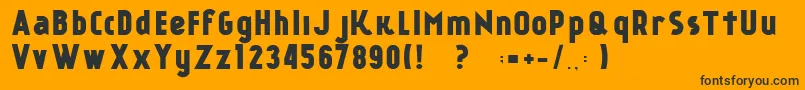 KР°nkinFreeFont Font – Black Fonts on Orange Background