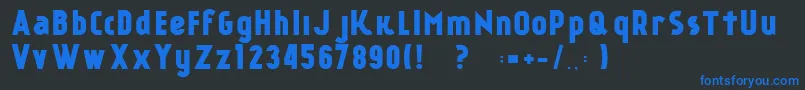 KР°nkinFreeFont Font – Blue Fonts on Black Background