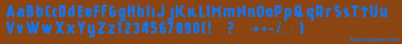 KР°nkinFreeFont Font – Blue Fonts on Brown Background